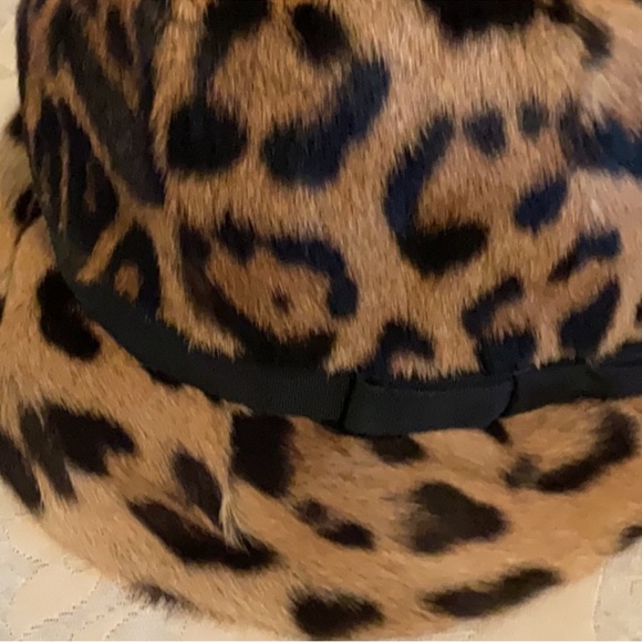 Vintage Leopard  REAL FUR Bucket Hat - Picture 11 of 16